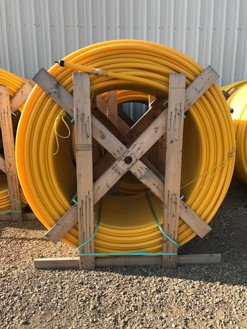 yellow Polyethylene gas pipe